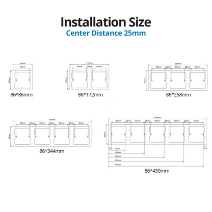 Wallpad wit glazen modulair paneel – stopcontact met vrije combinaties