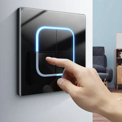 Depo Guye Glazen Lichtschakelaar – 1/2/3/4-Gang Touchpaneel met LED-indicator (110–250V)