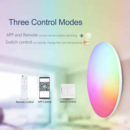 BENEWTON Smart RGB &amp; CCT LED Ceiling Light – App Control &amp; Remote Control (18–54W)