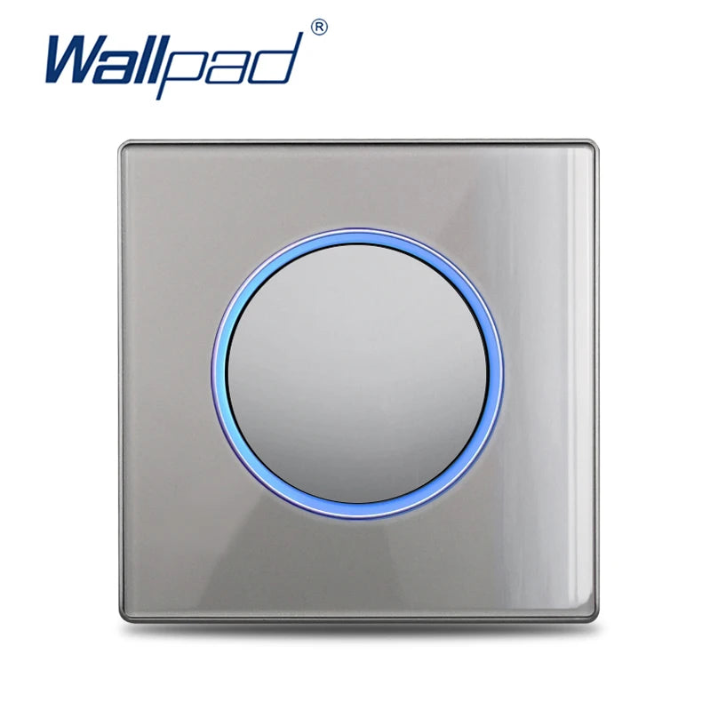 Wallpad Luxury Glass Light Switch – 1/2/3/4 Gang Round Design with LED Indicator (110–250V, 16A)