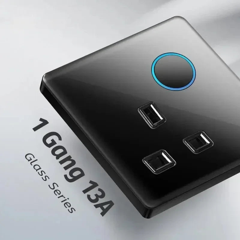 Depo Guye Glazen Lichtschakelaar – 1/2/3/4-Gang Touchpaneel met LED-indicator (110–250V)