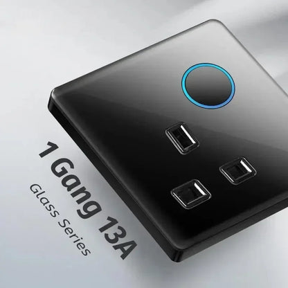 Depo Guye Glazen Lichtschakelaar – 1/2/3/4-Gang Touchpaneel met LED-indicator (110–250V)