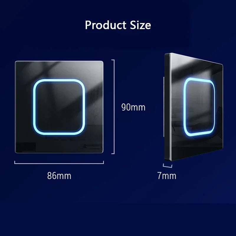 Depo Guye Glazen Lichtschakelaar – 1/2/3/4-Gang Touchpaneel met LED-indicator (110–250V)