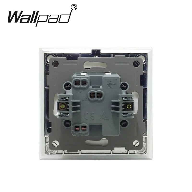 Wallpad Luxe Zwarte Kristalglas Lichtschakelaar – 2-Weg Kruisschakelaar met LED-indicator (110–250V)