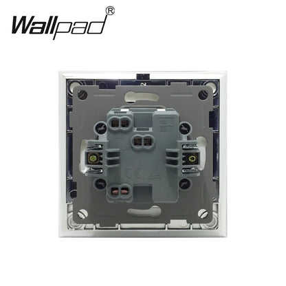 Wallpad Luxe Zwarte Kristalglas Lichtschakelaar – 2-Weg Kruisschakelaar met LED-indicator (110–250V)