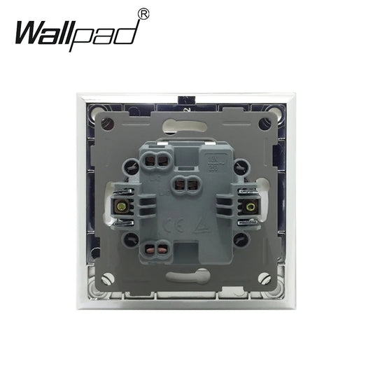 Wallpad Luxe Zwarte Kristalglas Lichtschakelaar – 2-Weg Kruisschakelaar met LED-indicator (110–250V)