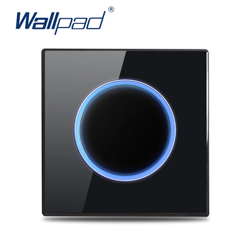 Wallpad Luxury Glass Light Switch – 1/2/3/4 Gang Round Design with LED Indicator (110–250V, 16A)