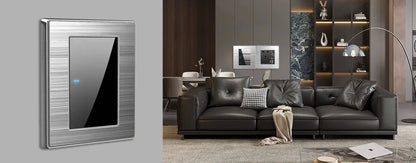 Depo Guye Glazen Lichtschakelaar – 1/2/3/4-Gang Touchpaneel met LED-indicator (110–250V)