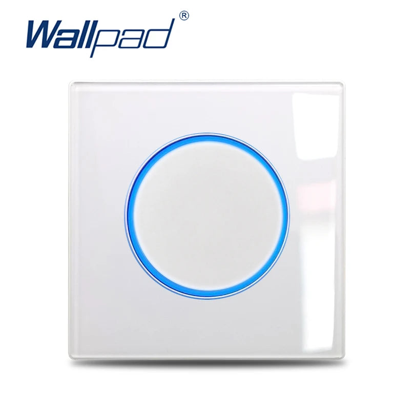 Wallpad Luxury Glass Light Switch – 1/2/3/4 Gang Round Design with LED Indicator (110–250V, 16A)