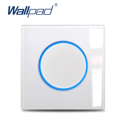Wallpad Luxury Glass Light Switch – 1/2/3/4 Gang Round Design with LED Indicator (110–250V, 16A)