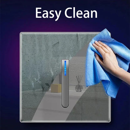 Wallpad Luxe Piano-knop Lichtschakelaar – 1–4 Gang, Gehard Glazen Paneel, 1/2-Weg