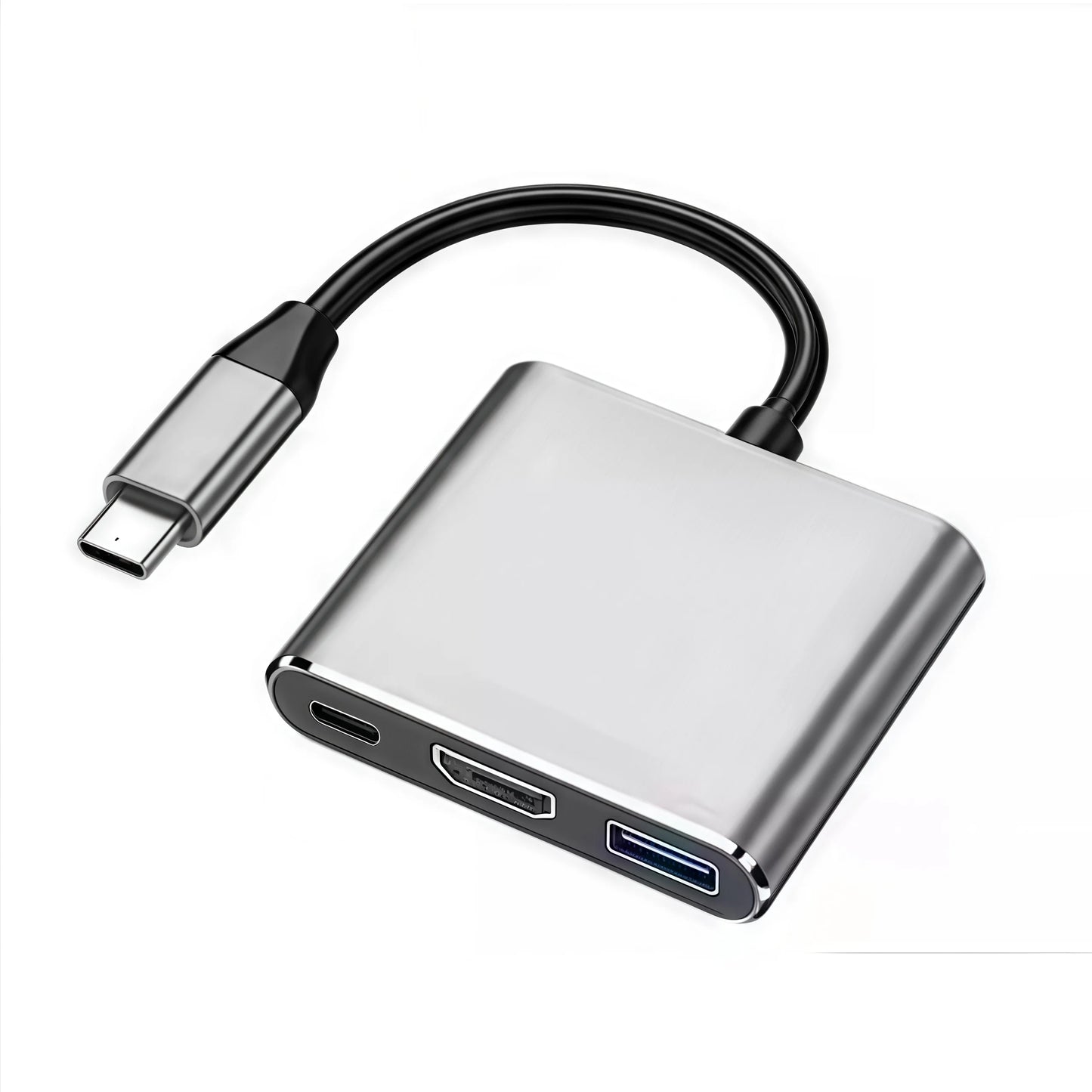 USB-C Hub Adapter 3-in-1 – 4K HDMI, USB 3.0 &amp; Charging Port – Suitable for MacBook &amp; Laptops
