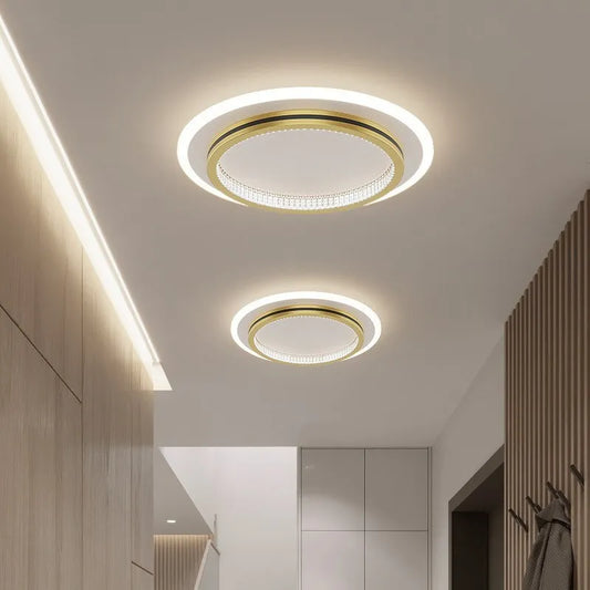 Moderne LED plafondlamp met kristallen lampenkap – rond of vierkant
